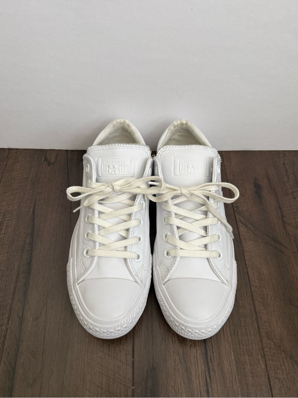 Converse All Star Madison White Low Top Leather Sneakers Size 8